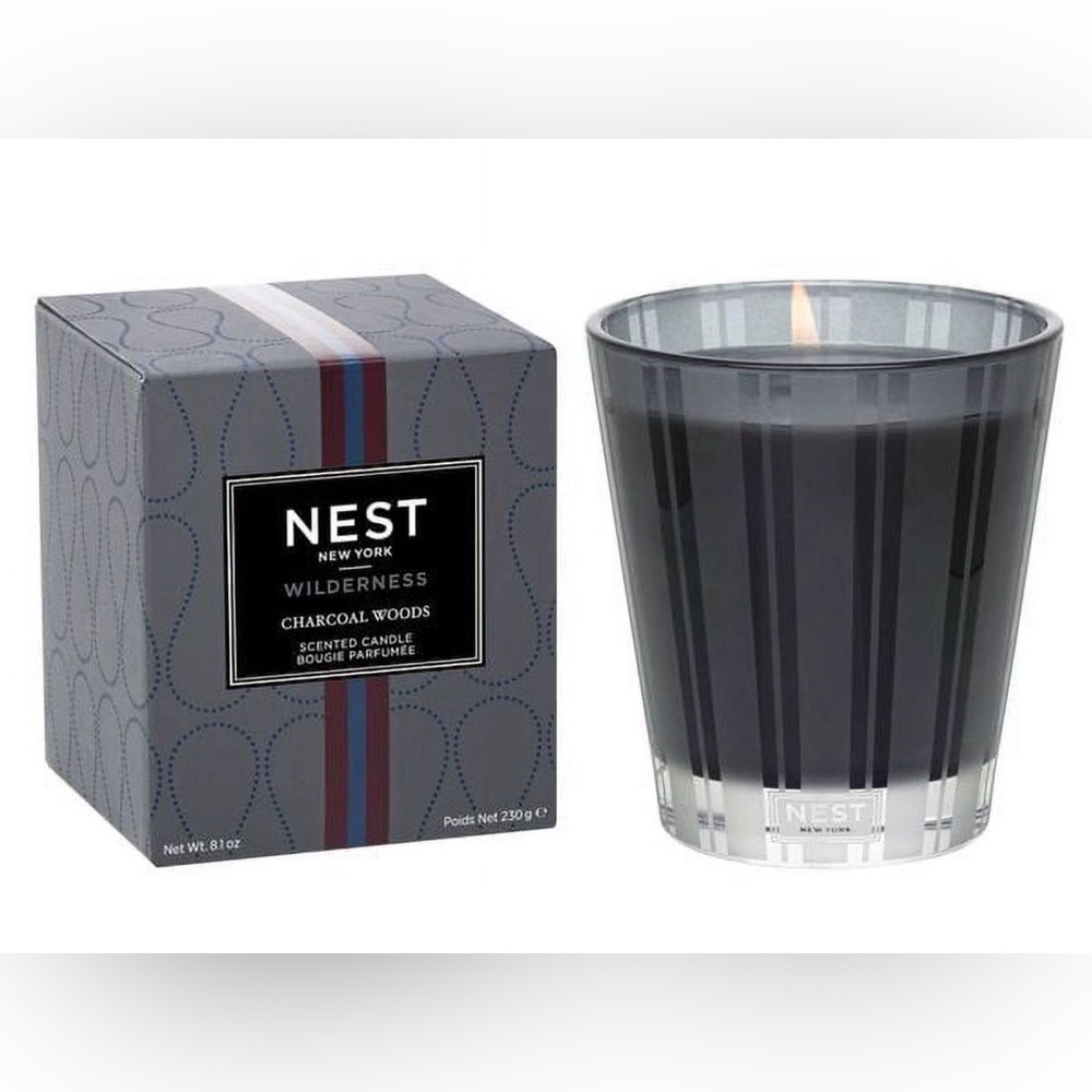 NEST Fragrances Charcoal Woods Scented Candle, New in Box